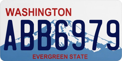 WA license plate ABB6979