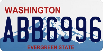WA license plate ABB6996