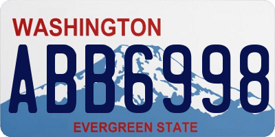 WA license plate ABB6998