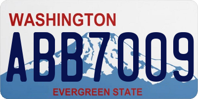 WA license plate ABB7009