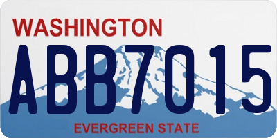 WA license plate ABB7015