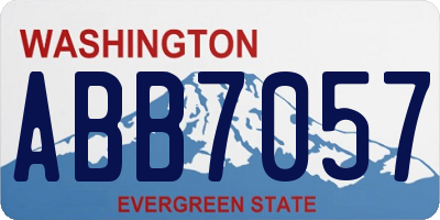 WA license plate ABB7057