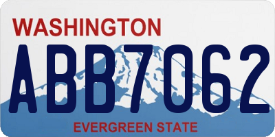 WA license plate ABB7062
