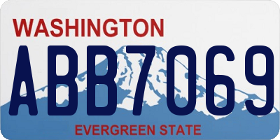 WA license plate ABB7069