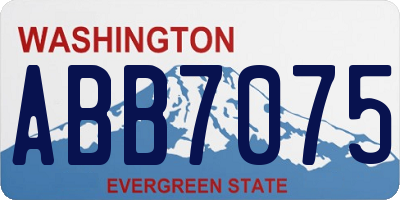 WA license plate ABB7075