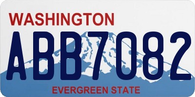 WA license plate ABB7082