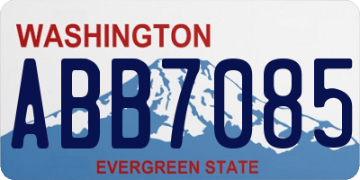 WA license plate ABB7085