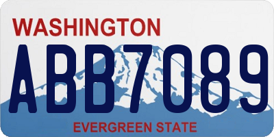WA license plate ABB7089