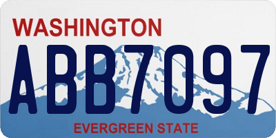 WA license plate ABB7097