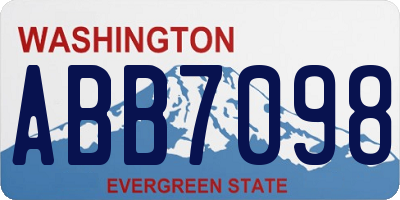 WA license plate ABB7098