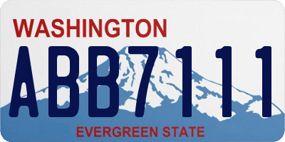 WA license plate ABB7111