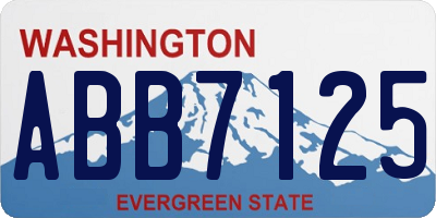 WA license plate ABB7125