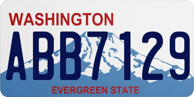 WA license plate ABB7129