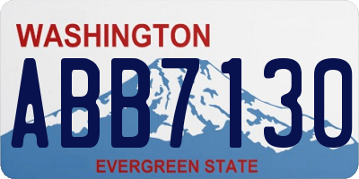 WA license plate ABB7130