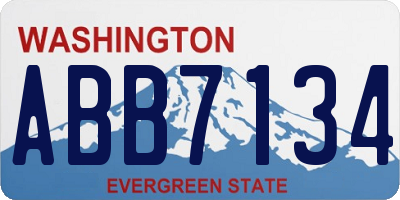 WA license plate ABB7134