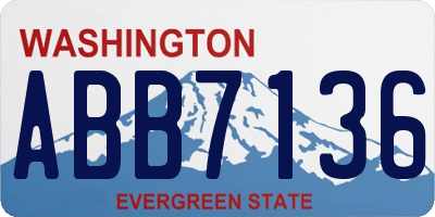WA license plate ABB7136