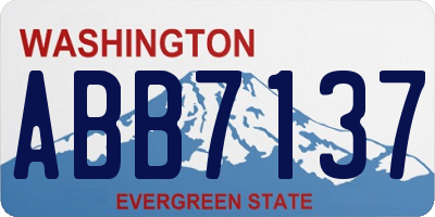 WA license plate ABB7137