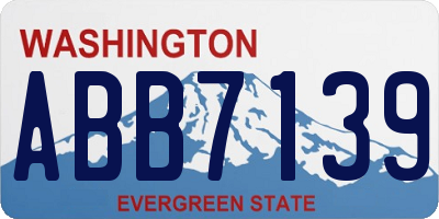 WA license plate ABB7139