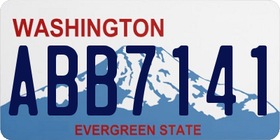 WA license plate ABB7141