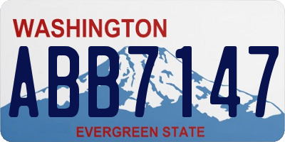 WA license plate ABB7147