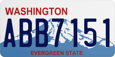 WA license plate ABB7151