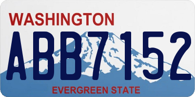 WA license plate ABB7152