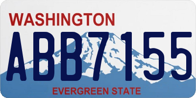 WA license plate ABB7155