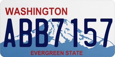 WA license plate ABB7157