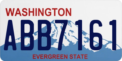 WA license plate ABB7161