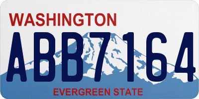 WA license plate ABB7164