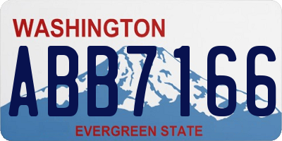 WA license plate ABB7166