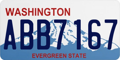WA license plate ABB7167