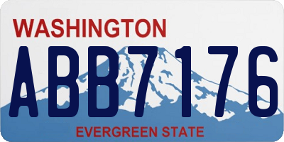 WA license plate ABB7176