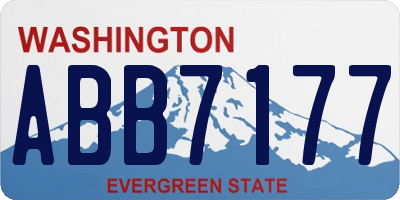 WA license plate ABB7177