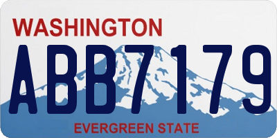 WA license plate ABB7179