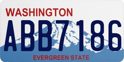 WA license plate ABB7186