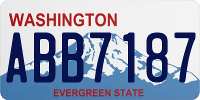 WA license plate ABB7187