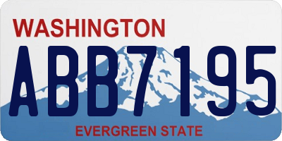 WA license plate ABB7195
