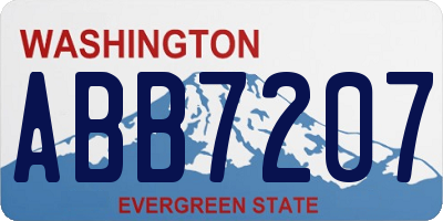 WA license plate ABB7207