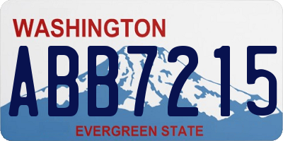 WA license plate ABB7215