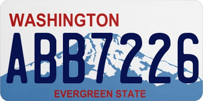 WA license plate ABB7226