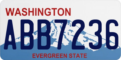 WA license plate ABB7236