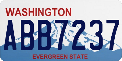 WA license plate ABB7237