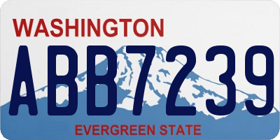 WA license plate ABB7239