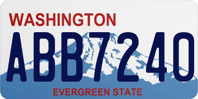 WA license plate ABB7240