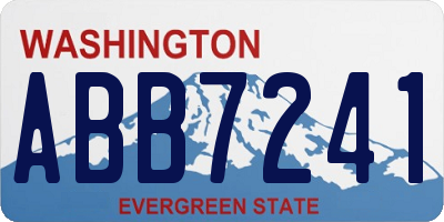 WA license plate ABB7241