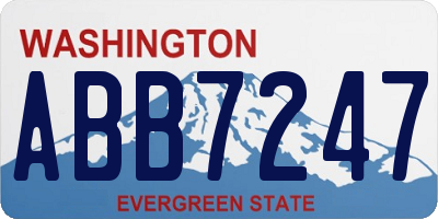 WA license plate ABB7247