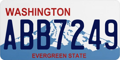 WA license plate ABB7249