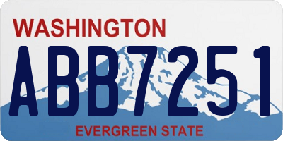 WA license plate ABB7251