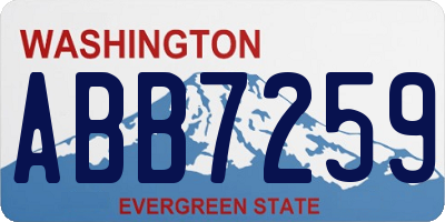 WA license plate ABB7259